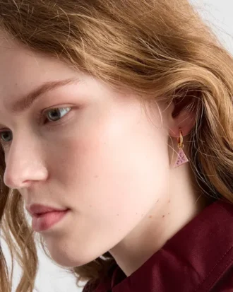 Enameled Metal Earrings