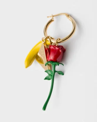 Enameled Metal Earrings