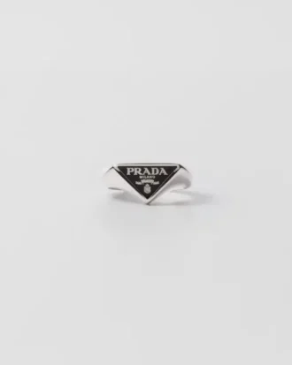 Enameled Silver Ring