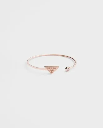 Eternal Gold Bangle Bracelet in Rose Gold with Diamond