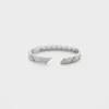 Eternal Gold Bangle Bracelet in White Gold with Pava Diamonds