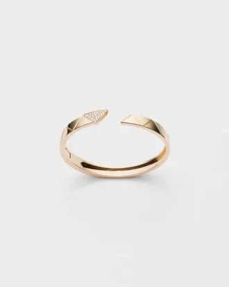 Eternal Gold Bangle Bracelet in Yellow Gold with Diamonds