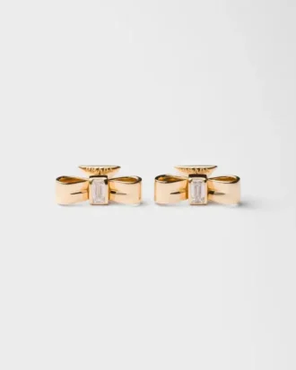Eternal Gold Bow Earrings – Yellow Gold and Laboratory-Grown Diamonds