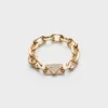 Eternal Gold Chain Bracelet in Yellow Gold with Diamonds