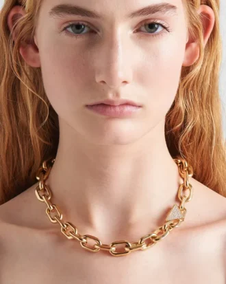 Eternal Gold Chain Necklace in Yellow Gold with Diamonds