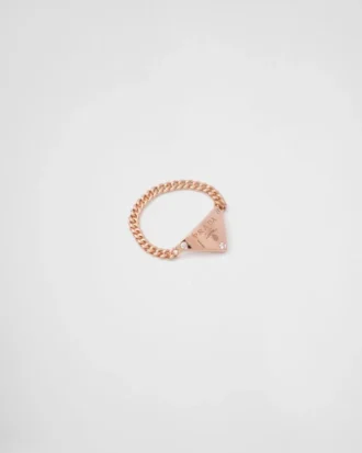 Eternal Gold Chain Ring in Rose Gold with Diamonds