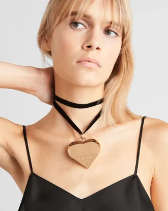 Eternal Gold Choker with Large Pendant in Yellow Gold