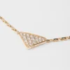 Eternal Gold Eternal Mini Triangle Pendant Necklace in Yellow Gold and Diamonds