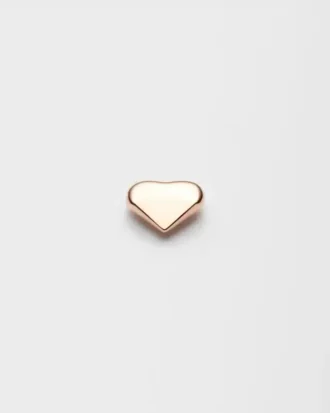 Eternal Gold Nano Heart Single Earring in Rose Gold