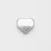Eternal Gold Nano Heart Single Earring in White Gold with Laboratory-Grown Diamond