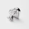 Eternal Gold Nano Heart Single Earring in White Gold with Laboratory-Grown Diamond