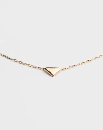 Eternal Gold Necklace in Rose Gold with Mini Triangle Pendant