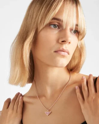 Eternal Gold Pendant Necklace in Rose Gold with Diamonds