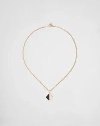 Eternal Gold Pendant Necklace in Yellow Gold with Diamonds and Onyx
