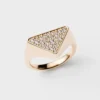 Eternal Gold Signet Ring in Yellow Gold with Diamonds