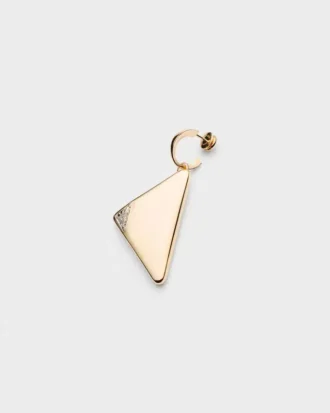 Eternal Gold Single Pendant Earring in Yellow Gold and Laboratory-Grown Diamond