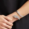 Eternal Gold Snake Bracelet in White Gold and Laboratory-Grown Diamonds