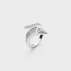 Eternal Gold Snake Mini Ring in White Gold and Diamonds
