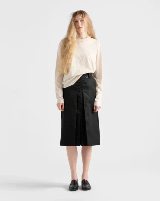 Flared Re-Nylon Skirt