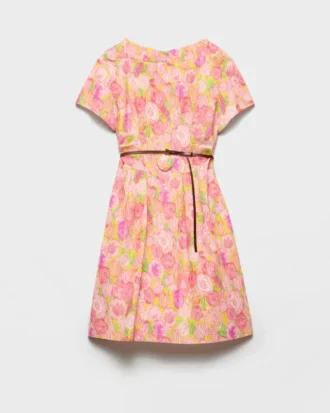 Floral Print Cloquet Dress