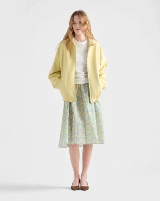 Full Floral Print Re-Nylon Skirt