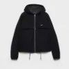 Hooded Technical Fabric Blouson Jacket