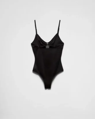 Interlock Fabric One-Piece Swimsuit