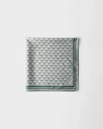 Jacquard Silk Scarf 55