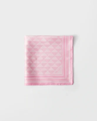 Jacquard Silk Scarf 55