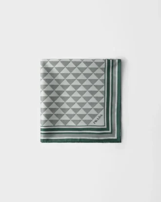 Jacquard Silk Scarf 90