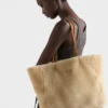 Large Shearling Tote Bag
