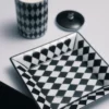 Large Square Porcelain Catchall Tray – Checkerboard