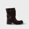 Leather Mid-Calf Boots