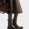 Leather Mid-Calf Boots