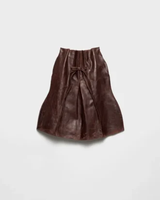 Leather Midi-Skirt