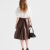 Leather Midi-Skirt