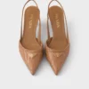 Leather Slingback Pumps