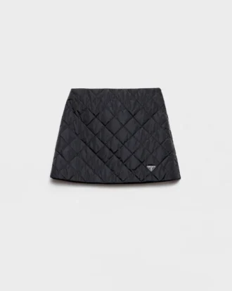 Lightweight, Quilted Re-Nylon Miniskirt