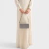 Long Pleated Silk Broadcloth Dress