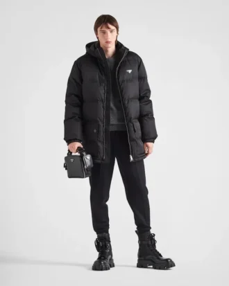 Long Re-Nylon Down Jacket