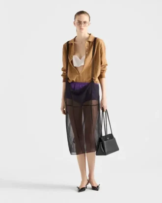 Long-Sleeved Cotton Piqua Polo Shirt