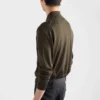 Long-Sleeved Superfine Wool Polo Sweater