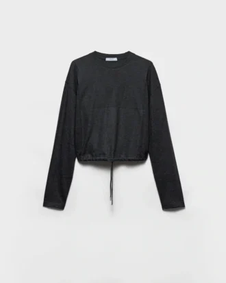 Long-Sleeved Wool and Cashmere T-Shirt