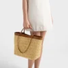 Medium Crochet and Leather Tote Bag