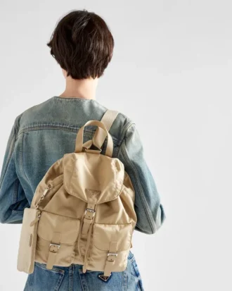 Medium Re-Nylon Backpack with Pouch