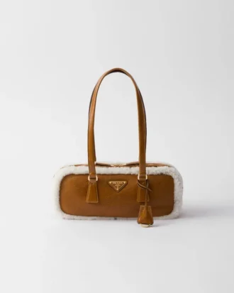 Medium Shearling Two-Handle Bag