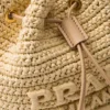 Mini Crochet and Leather Bucket Bag