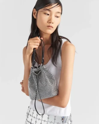 Mini Satin Bag with Crystals