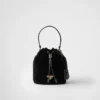 Mini Velvet Bag with Nappa Leather Details