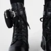 Monolith Leather and Re-Nylon Combat Boots with Pouch